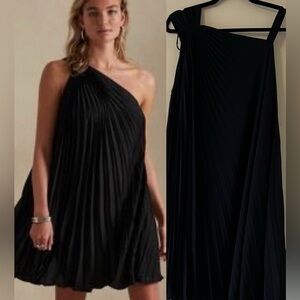 Cato Black Large Pleated Black Dress Event Party